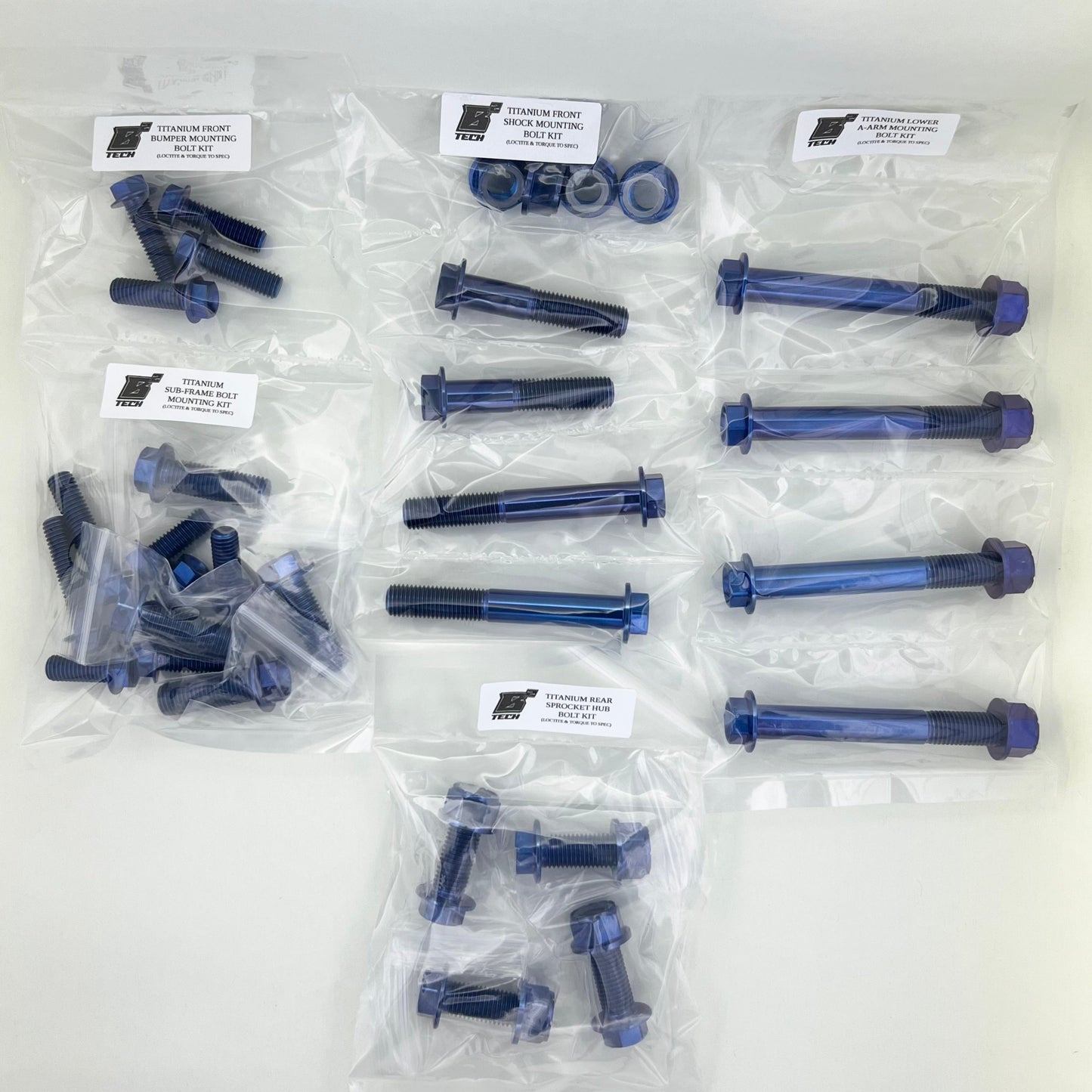 2009+ YAMAHA YFZ450R TITANIUM FULL CHASSIS BOLT KIT