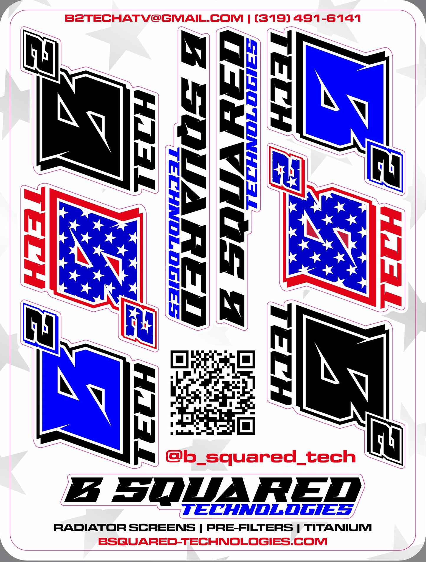 B Squared Sticker Sheet