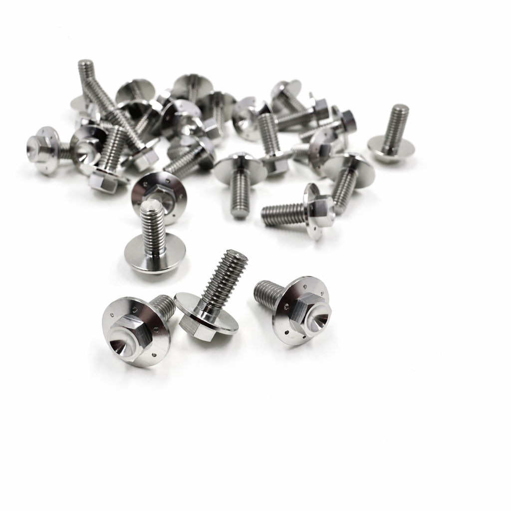 M6 X 1.00 Titanium Hex Head Fender Bolt